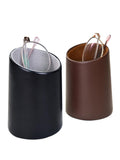 Bleiou 2 Pack Eyeglasses Holder PU Leather Glasses Stand Case Holder for Desks or Nightstands (Brown & Black)