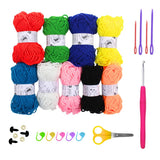 Asian Hobby Crafts Crochet Set For Beginners, Diy Crochet Kit With Wool Yarn & Tools, Learn Crochet Starter Set For Adults & Kid