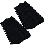 Mens No Show Socks Cotton Low Cut Ankle Short Casual Socks Men With Grips, 12 Pairs,Black, 1315