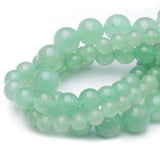 Chicager Natural Stone Beads for Jewelry Making,10mm Green Aventurine Polished Smooth Round Gemstone Beads for Bracelet Necklace