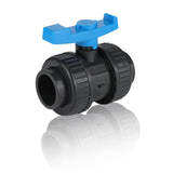 EFIELD 3-inch Sch 80 PVC True Union Ball Valve, Socket X Socket, Gray, Blue Level (3-inch)