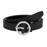 Vtflair WomenS GirlS Single Sliver Ring Buckle Faux Leather Belt Fit On Upto 36Inch Waist (Free Size)