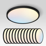 ASD LED 12 Inch Round Flush Mount Ceiling Light Fixture | 24W 2000LM 2700-6000K 100-277V | 5CCT, Dimmable, Ultra Slim, ETL Liste