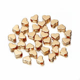 100 Pieces Gold Heart Shape Spacer Beads Small Hole Spacer Beads Metal Loose Beads for Making Bracelet Necklace Earring Accessor
