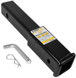 MaxxHaul 51959 Trailer Hitch Extension 12 inch Length 2 inch x 2 inch Receiver Tube Fits 2 inch Receiver 3500 lbs Capacity Inclu