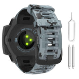 MoKo Watch Strap Compatible with Garmin Instinct Esports/Solar/Tactical/Tide Military Watch,Soft Silicone Adjustable Replacement