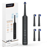 mornwell Electric Toothbrush USB Fast Charging 3 Modes Rotary Toothbrushes Rechargeable Spin Toothbrushes with 4 Round Brush Hea