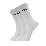 Xjarvis Texas Mens Formal Crew Socks For Office Business School Uniform & Work Use | Cotton Rich Odour-Free Breathable Calf-Length Socks For Men |Pack Of 3 (White),White,,B0CQK971QY