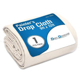 DIRT DEFENSE Canvas Drop Cloth Cotton Tarp Large Canvas Tarp for Art Supplies, Drop Cloth for Painting Supplies/Paint Canvas Fab