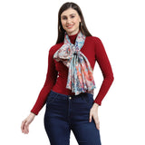Monte Carlo Womens Cotton Blend Self Design Stole (223Stl3945028, Multicolor, 28)
