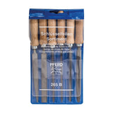 Pferd Key File Set 265 B in Plastic Pouch, 6 Files, 4 inch, with Wooden Handles, 17012 Ideal for Fine and Delicate Filing