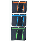 PENCL POUCH 3-POCK AST 24/PK 11X9IN