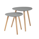 Convenience Concepts Oslo Nesting End Tables, Gray / Light Oak
