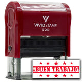Buen Trabajo Spanish Teacher Self Inking Rubber Stamp (Red Ink) Medium