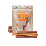 Chewer's Joy Bully Sticks (8oz) - Natural Dog Treats - Single Ingredient Long-Lasting Chews, High Protein