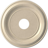 16OD x 3 1/2ID x 1 3/8P Traditional Thermoformed PVC Ceiling Medallion (Fits Canopies up to 9 1/2), Universal Metallic Pearl Mis