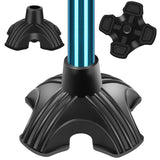 supregear Cane Tip 7/8 inch Heavy Duty - Self Standing Non-Slip Rubber Quad Base for Walking Cane - Stable 4 Prong Replacement F