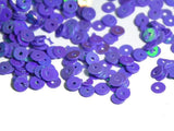The Design Cart 4 mm Deep Purple Circular Plastic Sequins Sitara for Embroidery, Embellishing Handbags, Apparels, Art Craft DIY