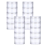 Hipiwe 4 Set Stackable Cosmetic Containers with Screw Lids Plastic Sample Jars 30ml Clear Empty Jars Makeup Sample Containers Na