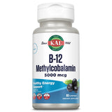KAL Vitamin B-12 Methylcobalamin Lozenges 5000mcg, Healthy Energy, Metabolism, Nerve & Red Blood Cell Support,* Optimal Absorpti