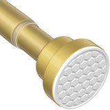 1Pack Gold Spring Tension Curtain Rod 45-78 Inches, 7/8 Diameter Adjustable Shower Curtain Rod No Drill, Anti-slip Heavy Duty Sp