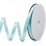 Luomorgo 3/8 Inch Satin Ribbon, 50 Yards Light Blue Satin Ribbon, Fabric Ribbon for Gift Wrapping, Flower Bouquet, DIY Craft, Se