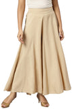 Aurelia Gold Solid Palazzos for Women's Ethnic Bottomwear