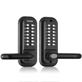 VEVOR Mechanical Keyless Entry Door Lock, 14 Digit Keypad, Water-Proof Zinc Alloy, Double-Sided Embedded Outdoor Gate Door Locks