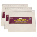 Ashley Productions Clear View Self-Adhesive Document Pocket 9 x 12, 12 Per Pack, 3 Packs