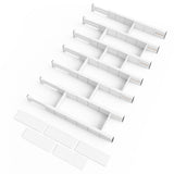 SpaceAid Bamboo Drawer Dividers with Inserts and Labels, Kitchen Adjustable Drawer Organizers, Expandable Organization for Home,