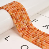 165 Pcs 2x4mm Natural Red Orange Aventurine Crystal Bead Heishi Disc Beads for Bracelets Jewelry Making Crafts