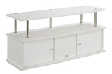 Convenience Concepts Designs2Go 50 inch TV Stand with 3 Storage Cabinets and Shelf, White