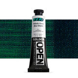 OPEN SlowDrying Acrylics by GOLDEN, Phthalo Green/B.S., 2 fl oz. tube, Professional Acrylic Paint, Transparent