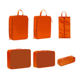 Zoomella 6X Packing Cubes For Travel Space Saving Shoe Bag For Vacation Daily Outdoor Orange|Storage Bags|Home & Garden