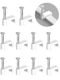 Jadaol 100Pcs 7.5mm Cable Clips with Nails, Custom Fit for Jadaol Cat6 Flat Ethernet Cable, Wall Wire Tacks for RJ45 LAN, Coax,