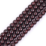GEM-Inside Garnet Gemstone Loose Beads 8mm Natural AAA Red Round Crystal Energy Stone Power for Jewelry Making 15