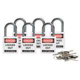 Brady 118966 White, Brady Compact Safety Lock Keyed Alike (6 Locks)