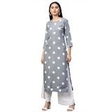 Gosriki Women'S Crepe Straight Kurta Pack Of 2 (Pk2_11_Xxl-Go_Grey & Dark Blue_Xx-Large),Grey & Dark Blue,2,B09QCW56GQ