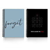 Di Kraft Graphic Printed Spiral Notebooks Unruled 120 Pages Journal Diary Wire Bound A5 Size Daily Planners Blank Page Spiral