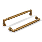 khtumeware 10-Pack 8-Inch(203mm) Antique Brass Cabinet Pulls,Vintage Brass Solid Handles for Kitchen Cabinets, Cupboards, Drawer