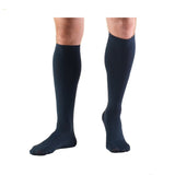Truform Compression Socks, 8-15 mmHg, Men's Dress Socks, Knee High Over Calf Length, Navy, Small