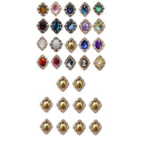 Merishopp 20Pcs Flat Back Beads Button Scrapbook Embellishments Mixed Color Gold