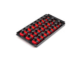 TEKTON 1/2 Inch Drive 3-Rail Socket Organizer Set, Red (24-Tool) | OST25124 | Made in USA