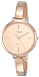 Timex Analog Watch For Women With Rose Gold Round Dial & Rose Gold Brass Bracelet Band Water Resistant Women'S Wrist Watches - T