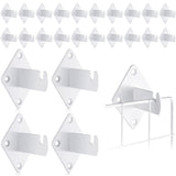 Sieral 24 Pcs Gridwall Mount Brackets Bulk for Grid Panels Gridwall Brackets for Clothing Store Cloakroom Display Wall Organizat