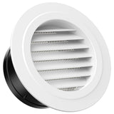 HG Power 6 inch Vent Cover, ABS Black Soffit Vent, Louver Soffit Exhaust Vent with Built-in Screen Mesh for Bathroom, Kitchen, A
