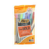 Bic Msbap81Ast Bic Crystal Extra Bold Assorted Colors 8 Count