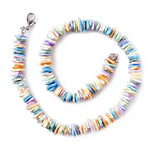 100pcs Natural Gem Stone Beads for Jewelry Making, 0.5 inch, Irregular Round, Loose Crystal Drilled Beads (Mother of Pearls(Dyed