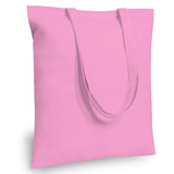 TOPDesign 12-Pack Economical 16x15 Baby Pink Cotton Tote Bag, Lightweight Medium Reusable Grocery Shopping Cloth Bags, Suitable