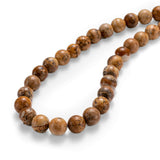 BEADIA Natural Brown Picture Jasper Stone Round Loose Semi Gemstone Beads for Jewelry Making 8MM 44PCS